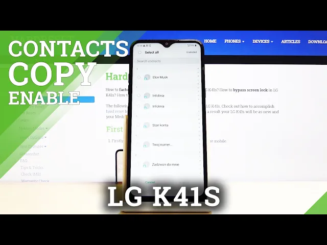 Video thumbnail for How to Copy Contacts in LG K41s – Duplicate Numbers