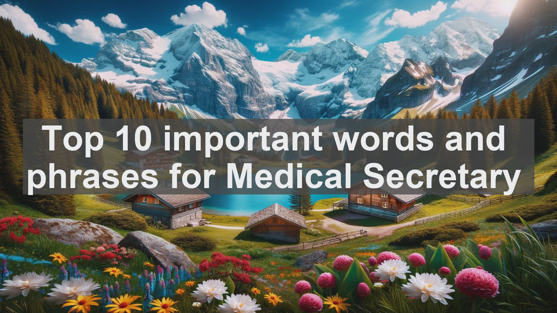 'Video thumbnail for Top 10 important words and phrases for Medical Secretary'