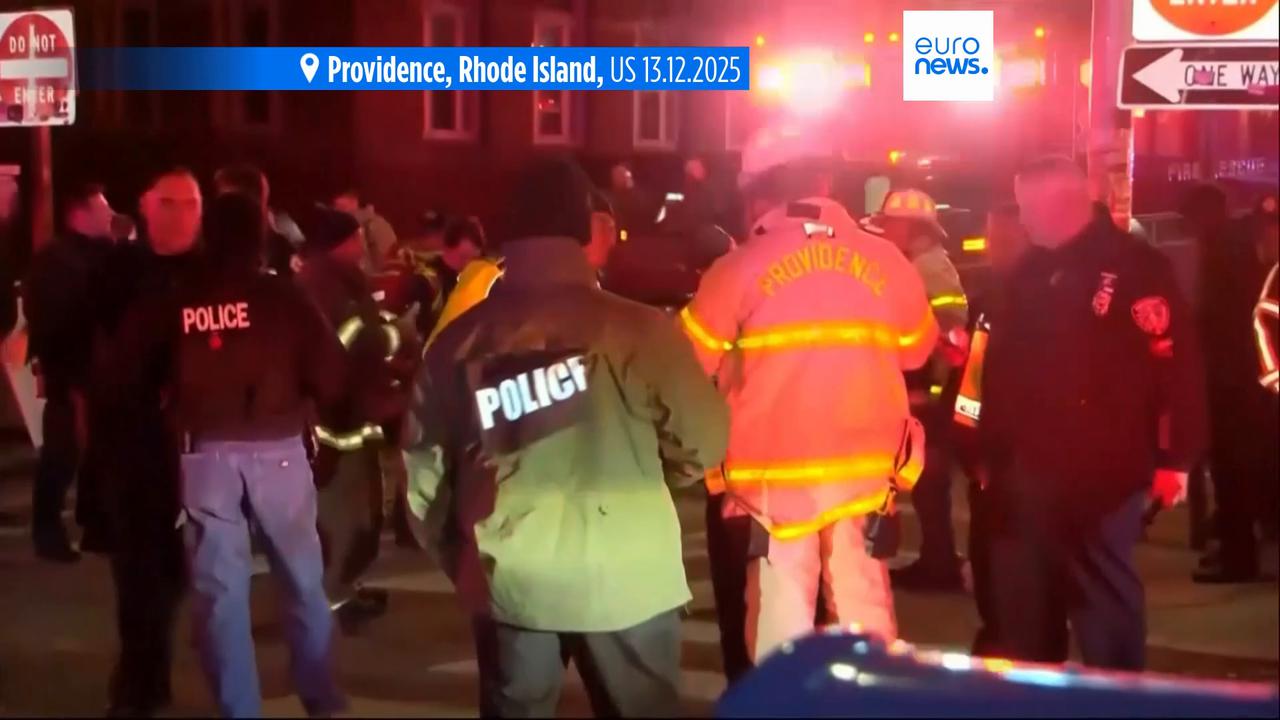 Video thumbnail for Police detain suspect in shooting killing two at Brown University