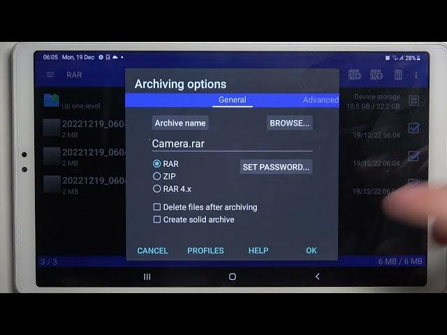 Video thumbnail for How To Pack Files into Rar & Zip Archives on Samsung Galaxy Tab A7 Lite - RAR app