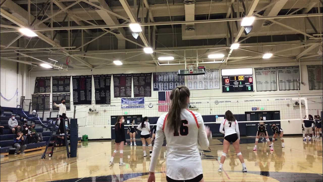 Video thumbnail for Woodside High School Volleyball vs. Carlmont High School Volleyball Game (May 2021) [Varsity]