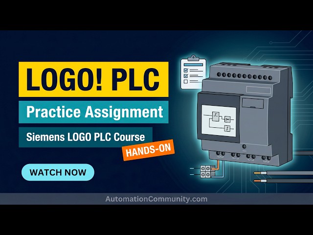 Video thumbnail for Siemens LOGO PLC Course: Practice Assignment