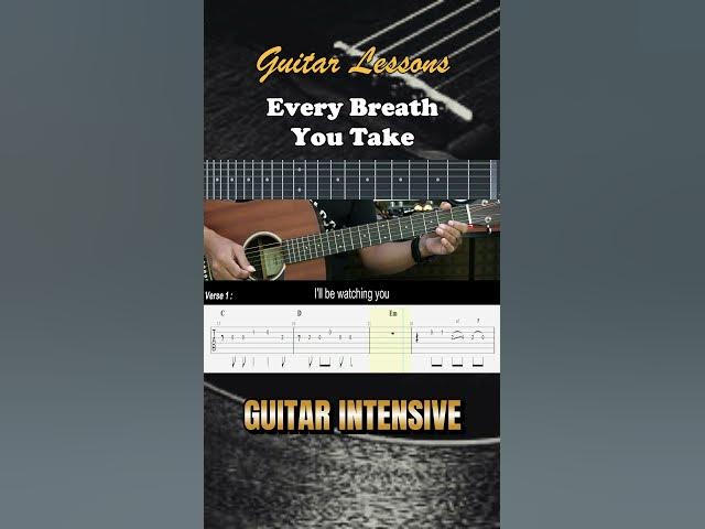 Video thumbnail for Every Breath You Take - The Police | EASY Guitar Lessons TAB for Beginners - Guitar Tutorial