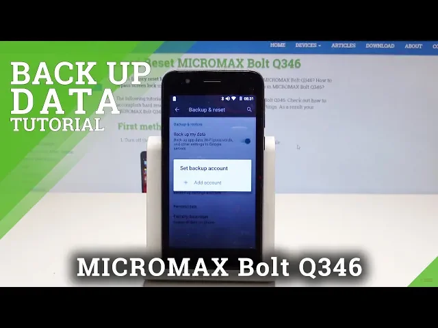 Video thumbnail for How to Backup Data in MICROMAX Bolt Q346 - Google Backup Activation