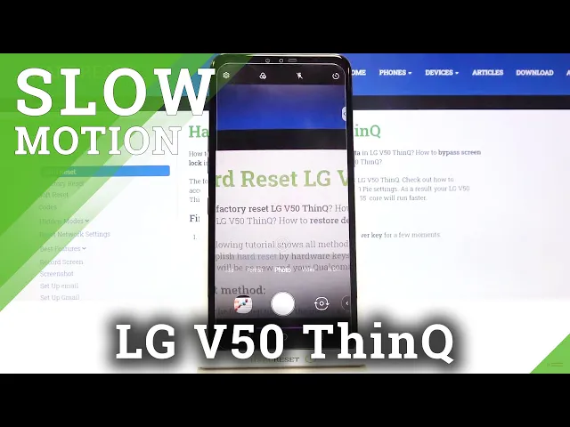 Video thumbnail for How to Record Slow Motion in LG V50 ThinQ – Make Slow Videos