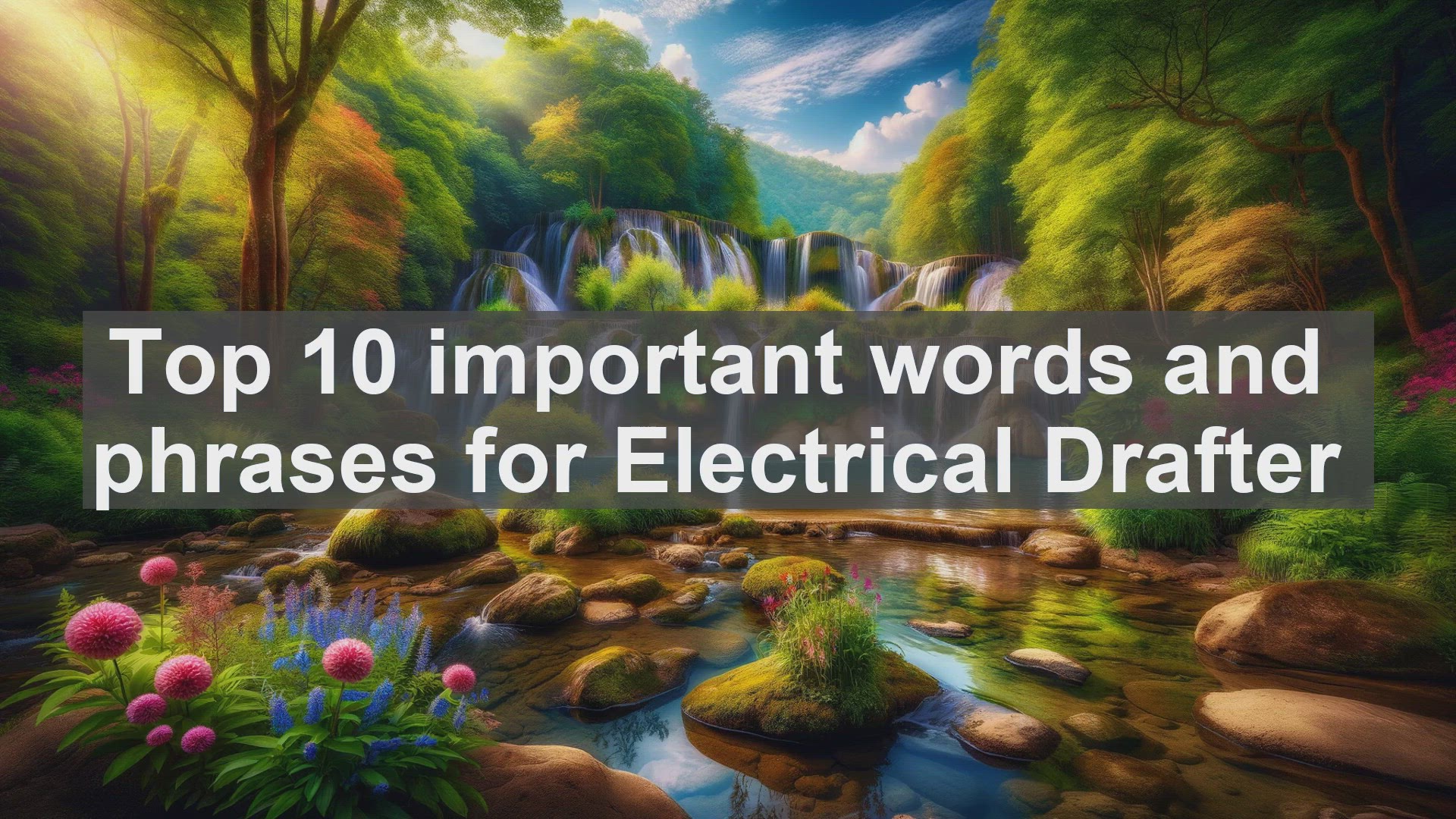 'Video thumbnail for Top 10 important words and phrases for Electrical Drafter'