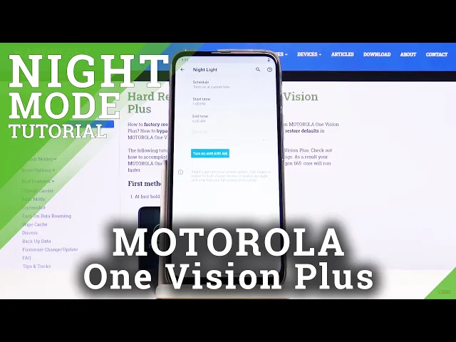 Video thumbnail for How to Enable Eye Comfort Mode in MOTOROLA One Vision Plus – Find Blue-light Filter