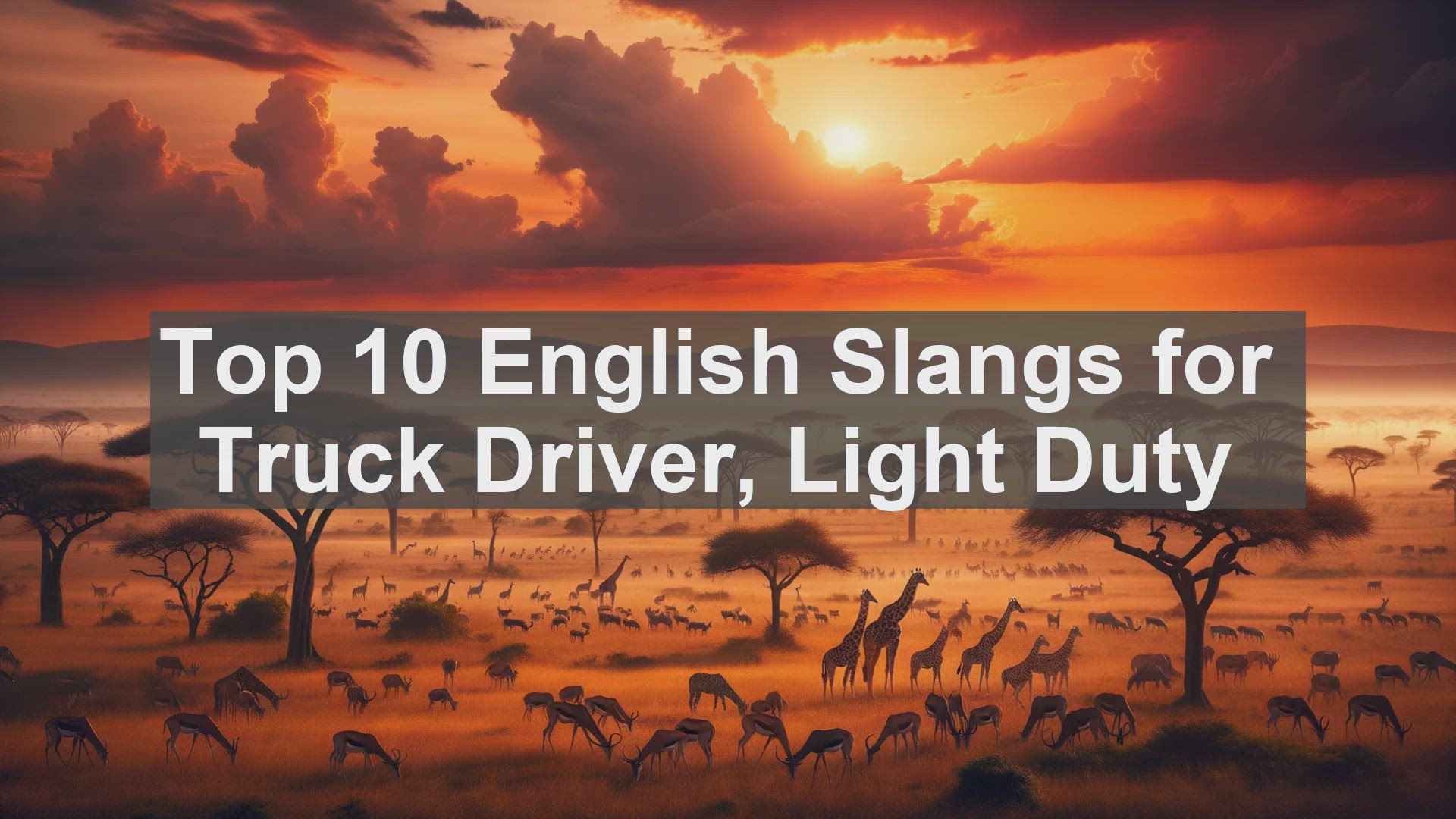 'Video thumbnail for Top 10 English Slangs for Truck Driver Light Duty'