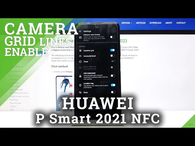Video thumbnail for Huawei P Smart 2021 NFC - Switch On / Off Camera Grid Lines