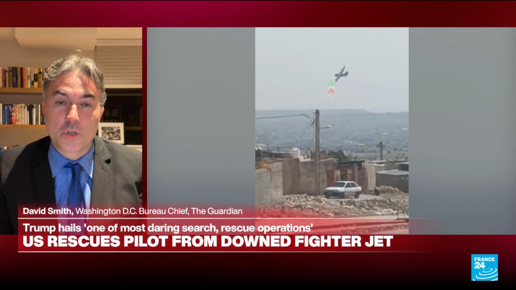 Video thumbnail for US aviator missing after Iran shot down fighter jet has been rescued