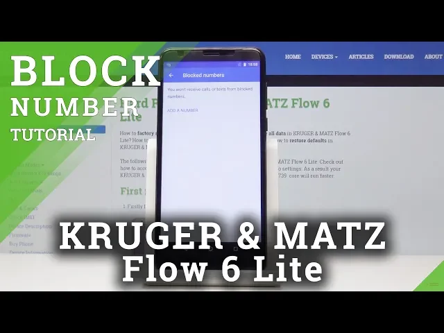 Video thumbnail for How to Create Blacklist in KRUGER & MATZ Flow 6 Lite - Block Number