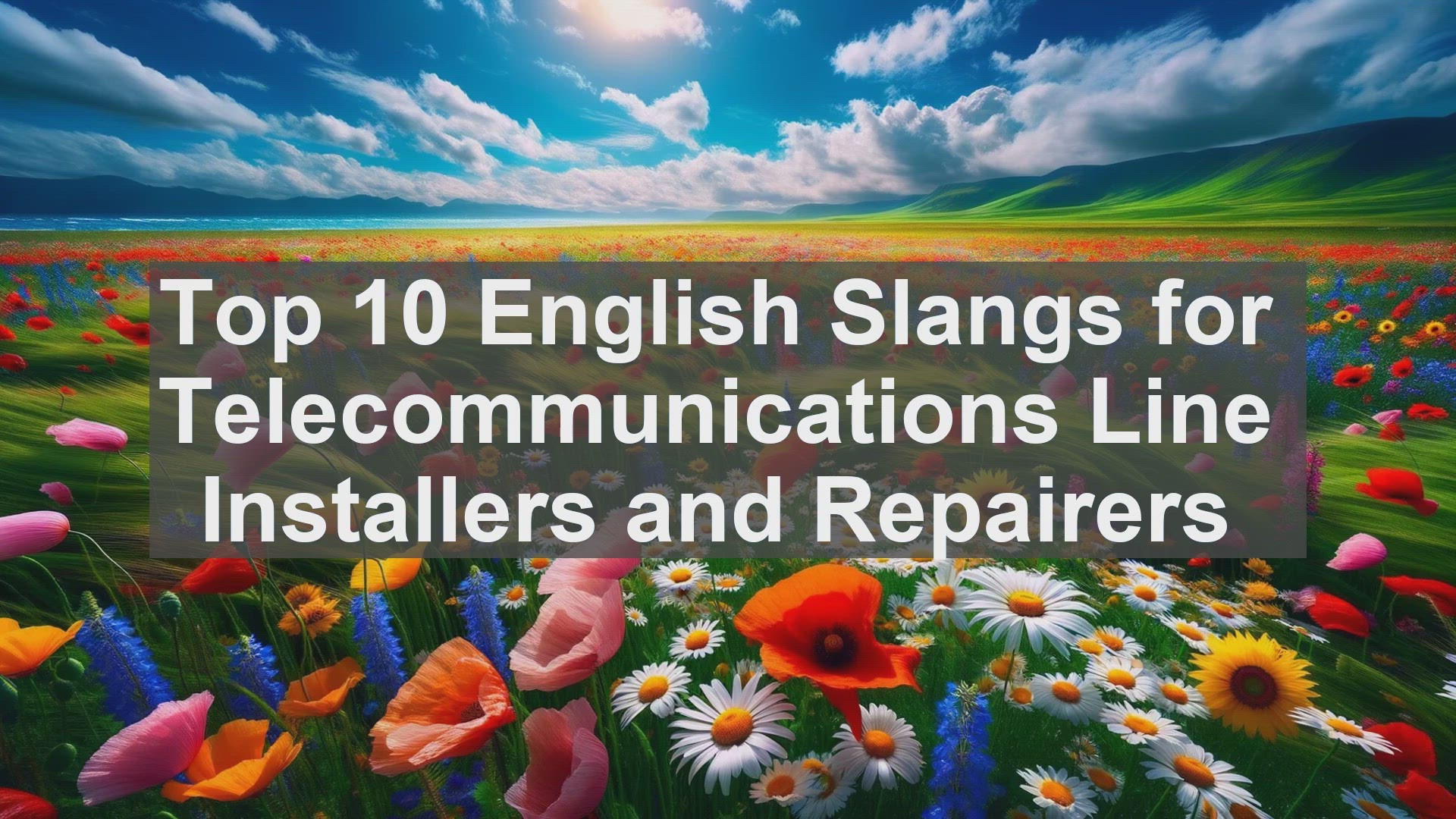 'Video thumbnail for Top 10 English Slangs for Telecommunications Line Installers and Repairers'