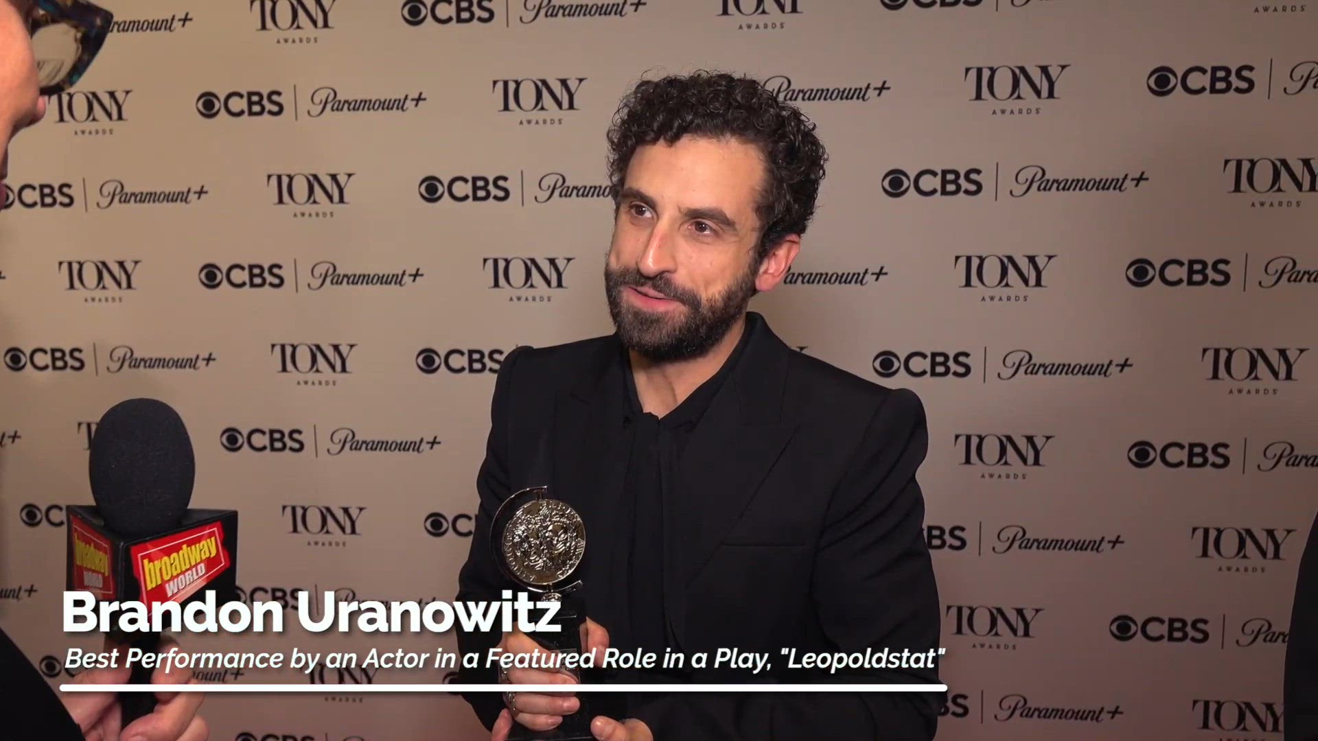 Video thumbnail for Video: Brandon Uranowitz Celebrates Tony Win for 'Best Featured Actor in a Play'