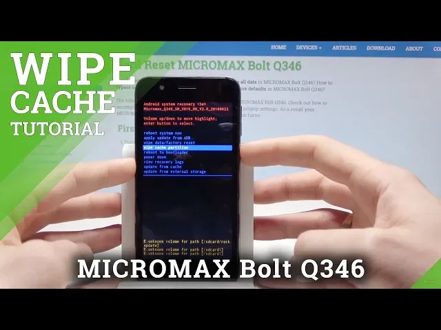 Video thumbnail for How to Wipe Cache in MICROMAX Bolt Q346 - Reset Cache Partition