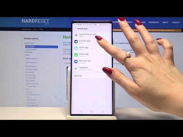 Video thumbnail for Apps Settings in LG Wing – Default Apps List