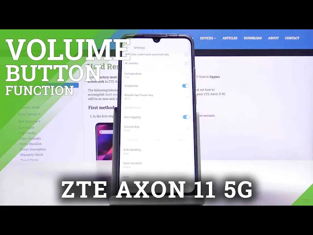 Video thumbnail for How to Change Function Of Camera Volume Button in ZTE Axon 11 5G – Open Camera Settings