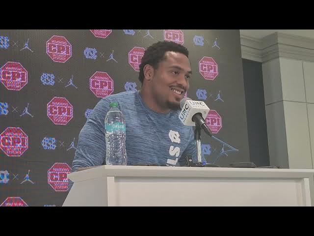 Video thumbnail for #UNC press conference with Davion Gause