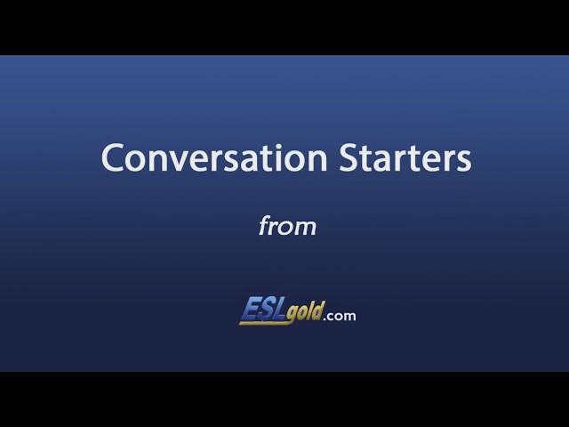 Video thumbnail for Free English Lessons:  Starting a Conversation in English