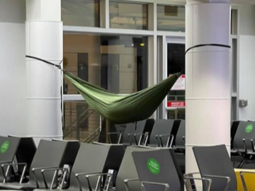 Video thumbnail for Long layover? TSA says airport travelers can pack a hammock