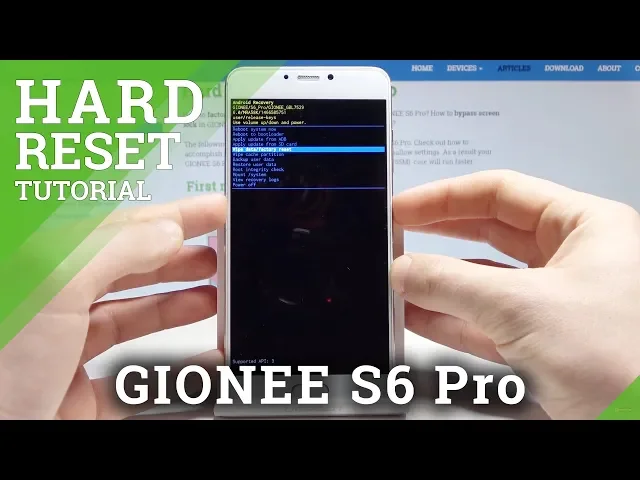 Video thumbnail for How to Remove Screen Lock in GIONEE S6 Pro - Hard Reset by Hardware Keys