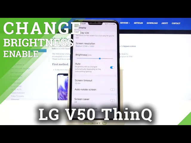 Video thumbnail for How to Activate Auto Brightness in LG V50 ThinQ – Set Automatic Screen Brightness Level