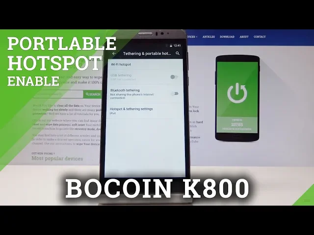 Video thumbnail for How to Activate Portable Hotspot in BOCOIN K800 - Mobile Data Sharing