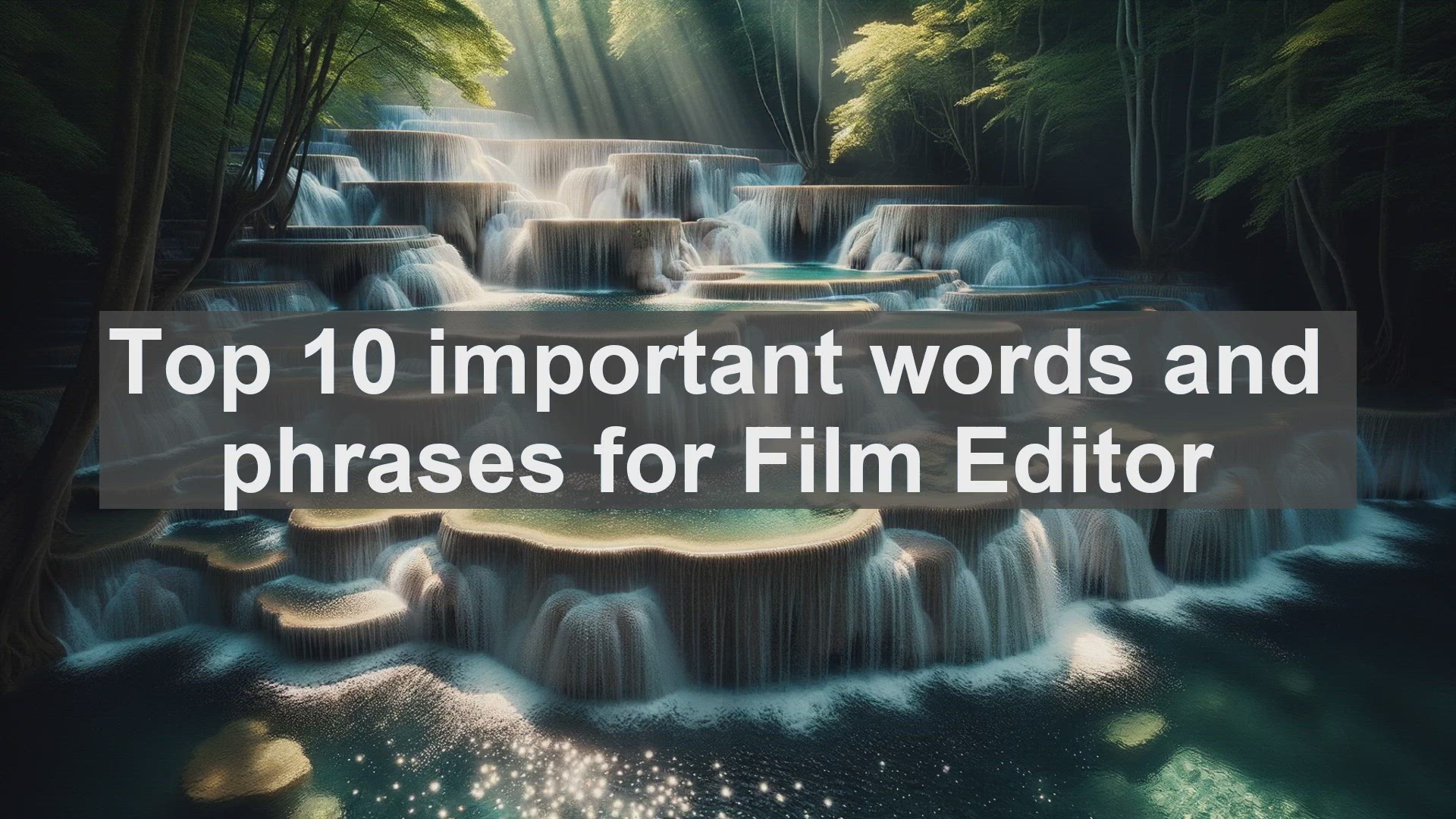 'Video thumbnail for Top 10 important words and phrases for Film Editor'