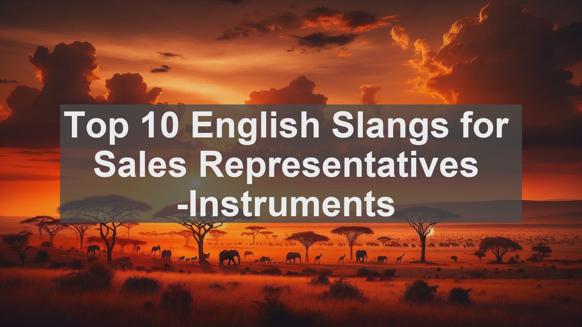 'Video thumbnail for Top 10 English Slangs for Sales Representatives Instruments'