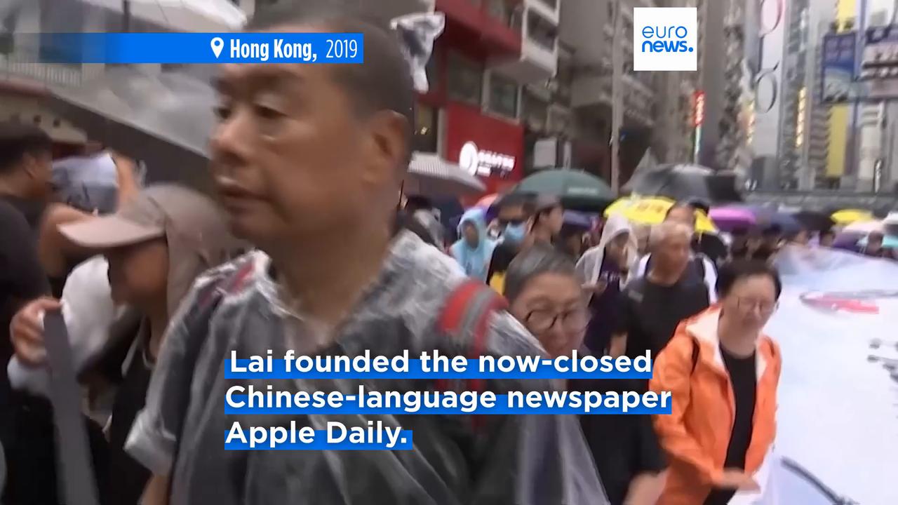 Video thumbnail for Hong Kong media tycoon Jimmy Lai convicted in national security trial