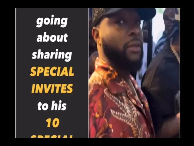 Video thumbnail for Davido Inviting 10 Special Friends To His Wedding - Guess Who They Are