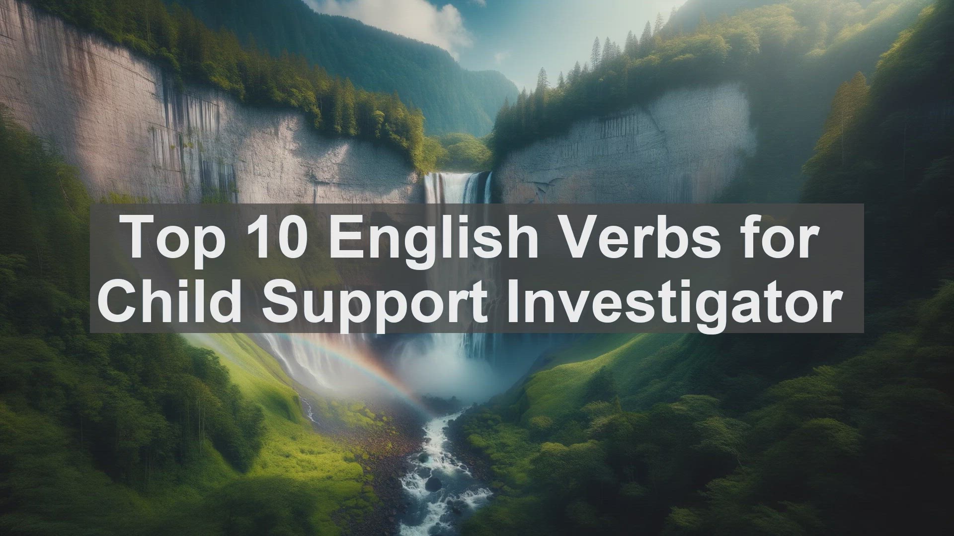 'Video thumbnail for Top 10 English Verbs for Child Support Investigator'