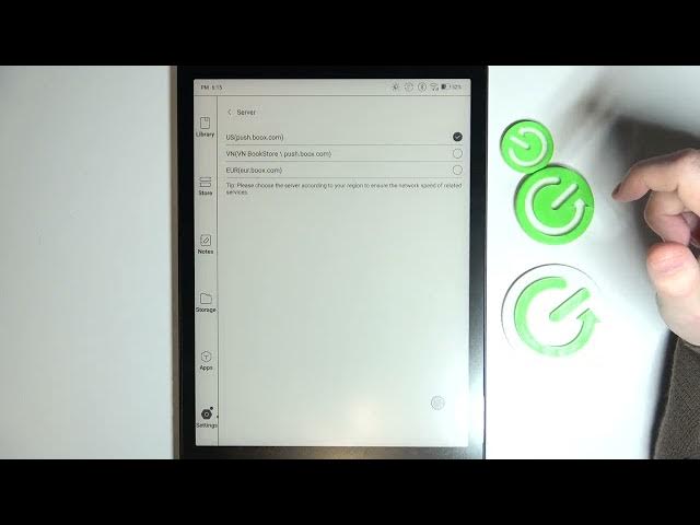Video thumbnail for Onyx Boox Note 5   How To Change Server