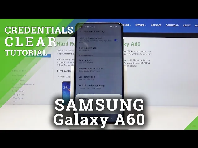 Video thumbnail for How to Clear Credentials in SAMSUNG Galaxy A60 – Remove Certificates