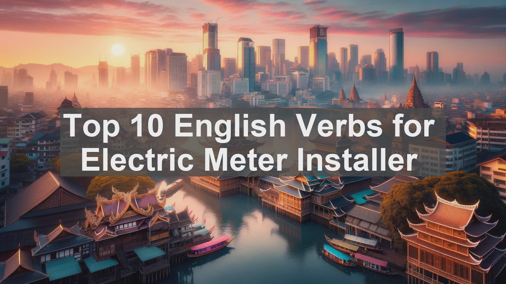 'Video thumbnail for Top 10 English Verbs for Electric Meter Installer'