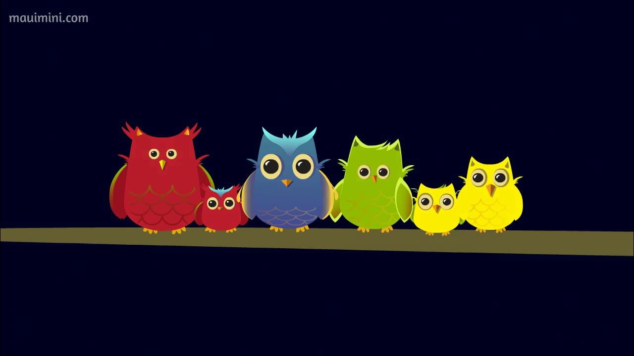 Video thumbnail for Video for babies and children from 1 to 3 years old. The Owls.