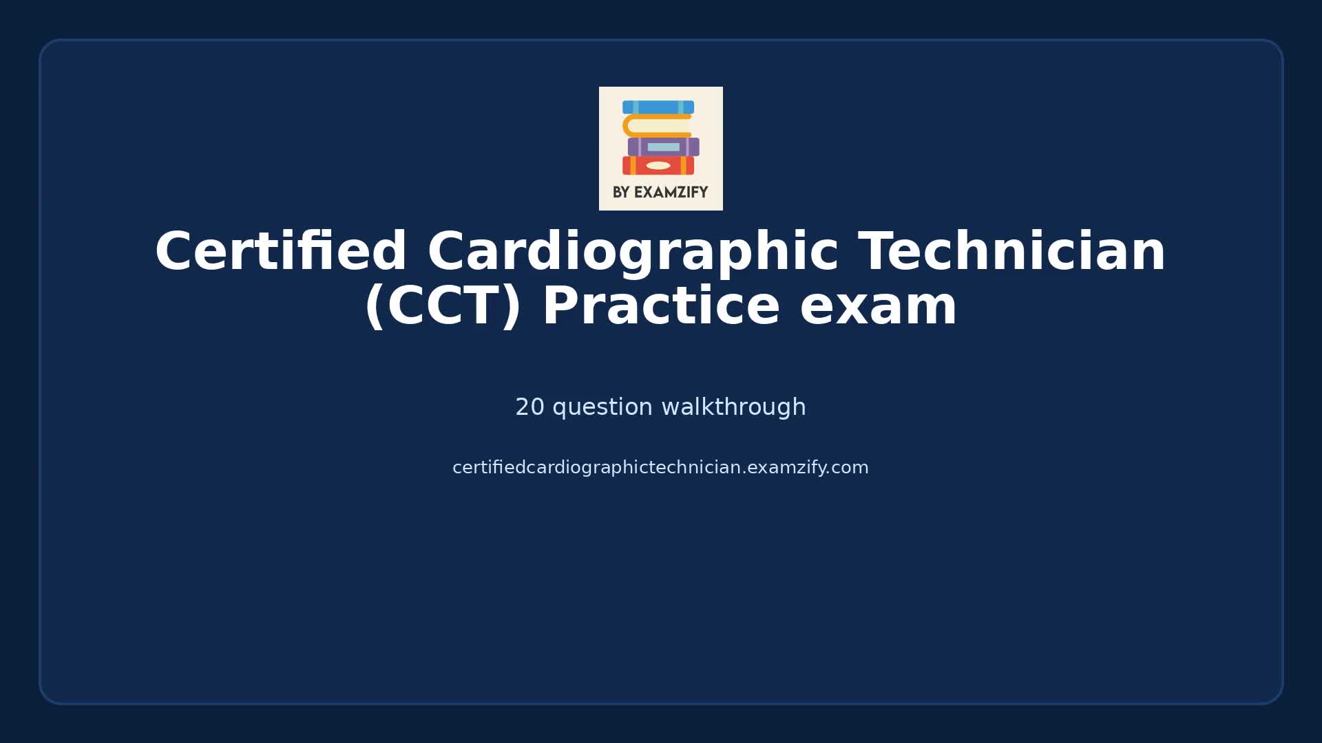 Video thumbnail for Certified Cardiographic Technician (CCT) Practice Exam