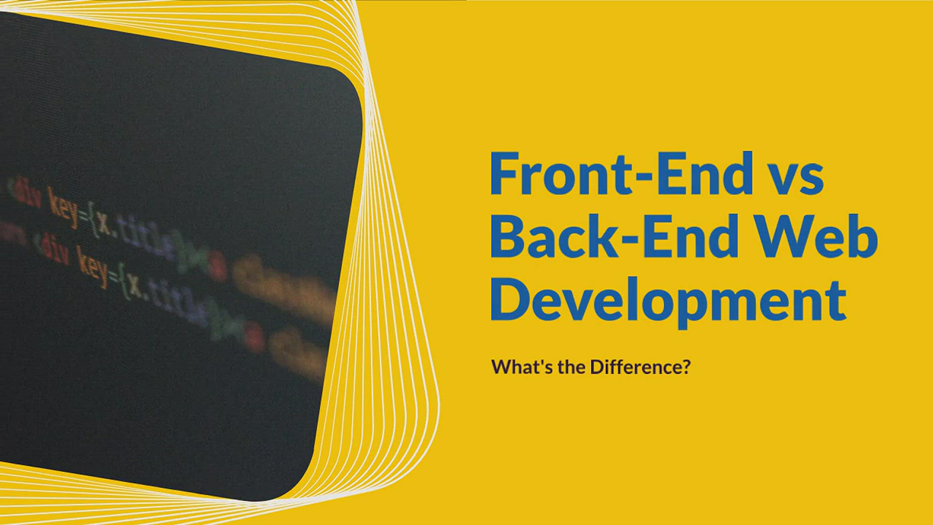 'Video thumbnail for What is the difference between Front-End and Back-End Web Development?'
