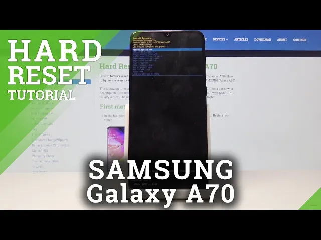 Video thumbnail for How to Hard Reset Samsung Galaxy A70 - Bypass Screen Lock / Remove Password