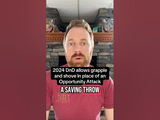 Video thumbnail for The 2024 DnD rules allow grapple and shove in place of opportunity attacks