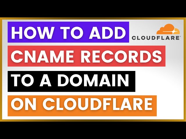 Video thumbnail for How To Add CNAME Records To A Domain On Cloudflare?  [in 2025]