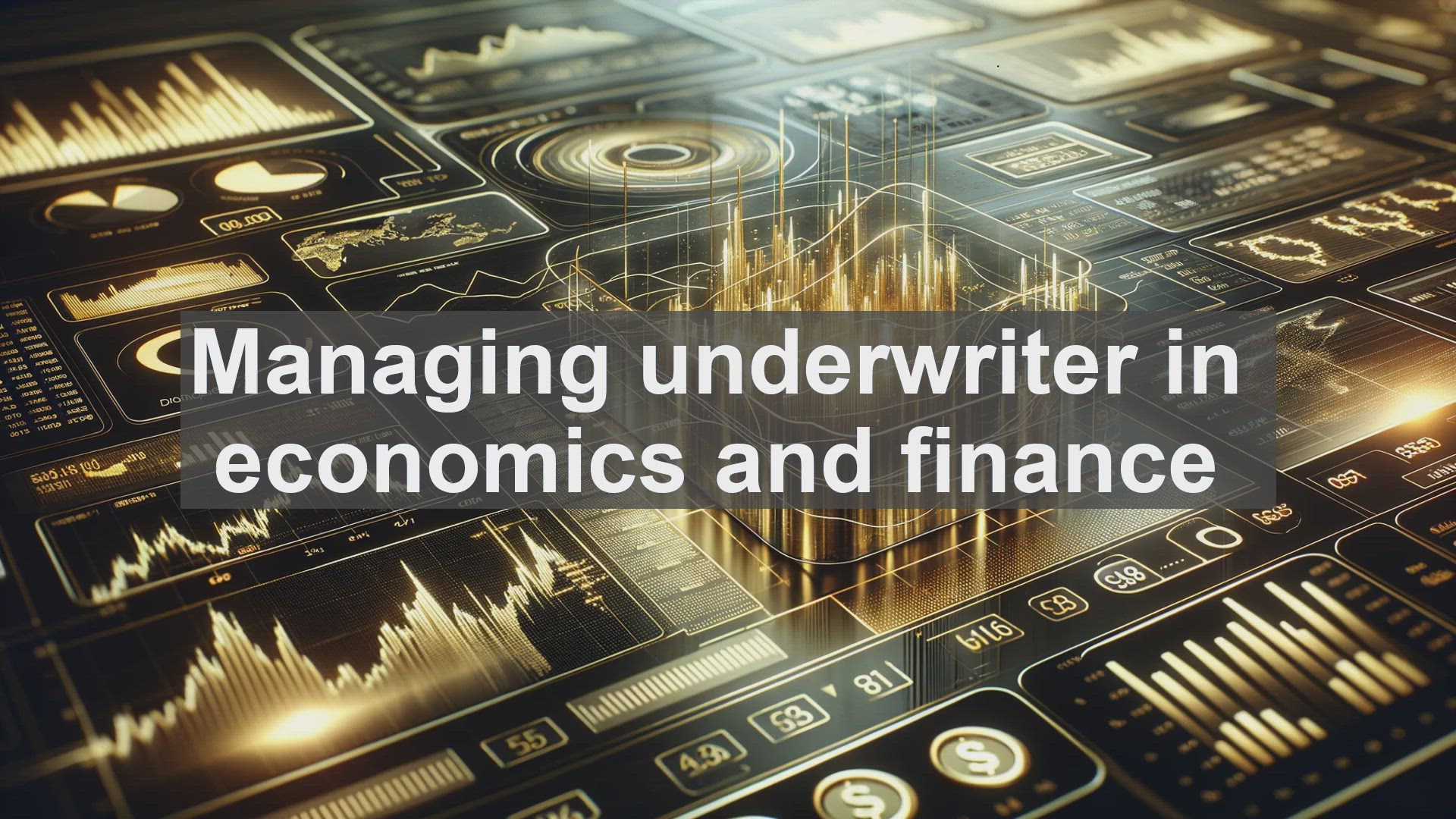 'Video thumbnail for Managing underwriter in economics and finance'