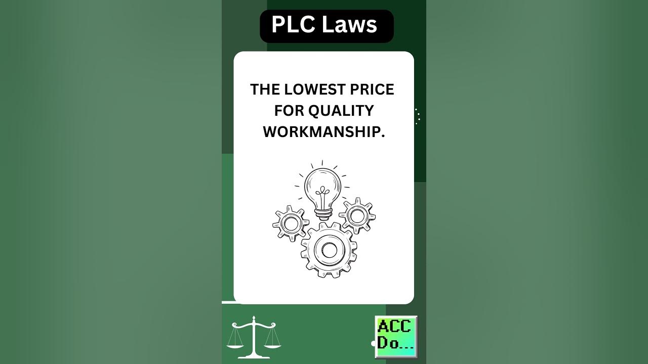 'Video thumbnail for PLC Laws #34 - THE CHEAPEST PRICE IS NOT ALWAYS THE BEST OPTION'