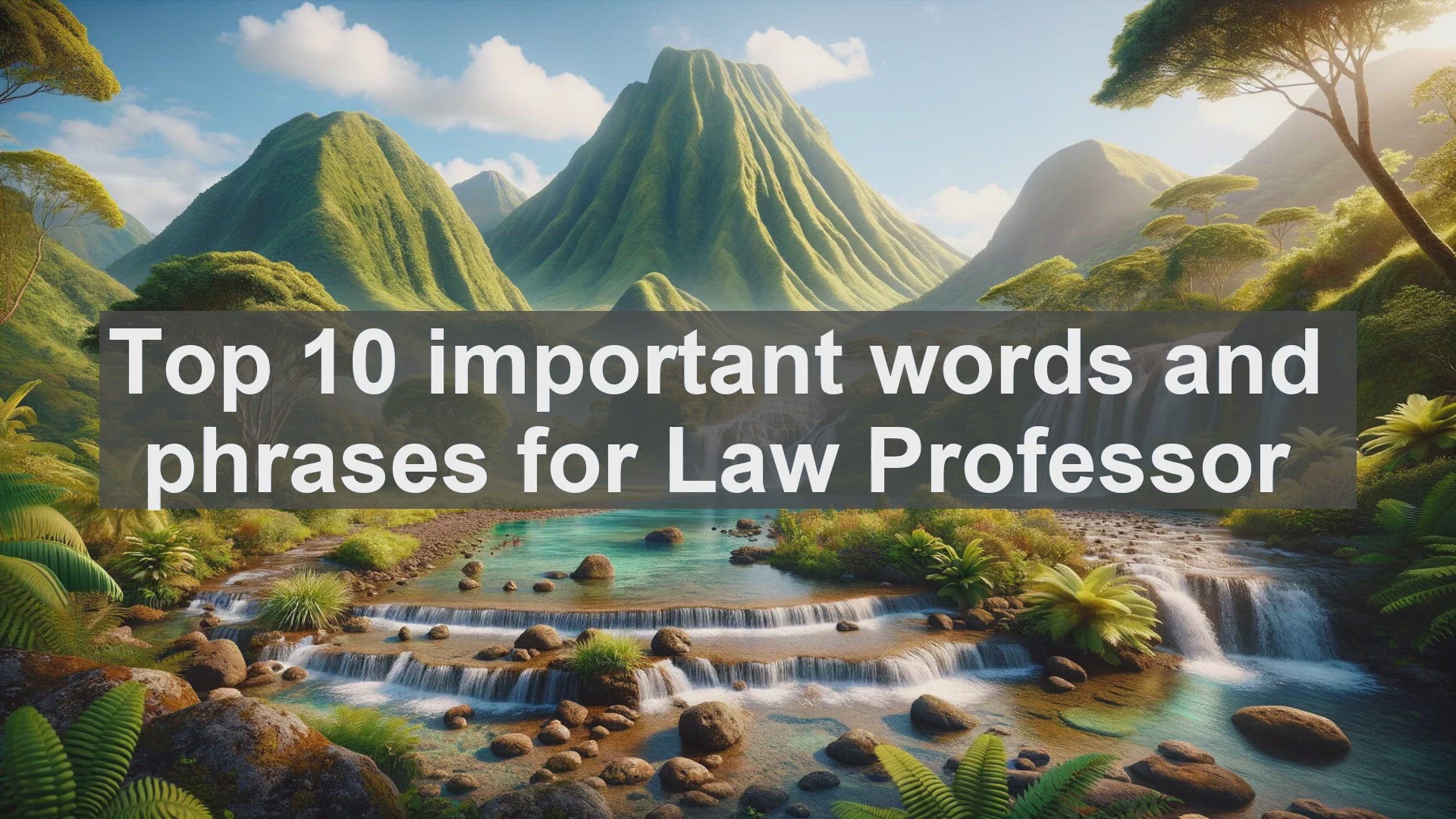 'Video thumbnail for Top 10 important words and phrases for Law Professor'