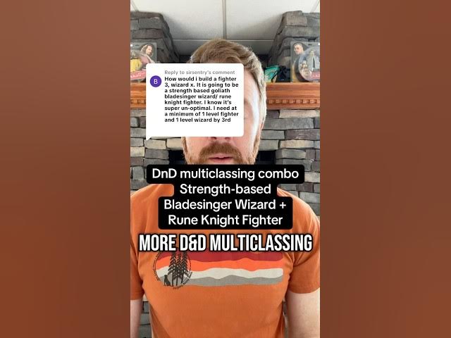 Video thumbnail for Bladesinger wizard and rune knight fighter could absolutely work as a DnD multiclass build