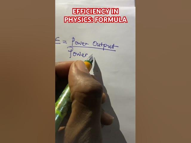 'Video thumbnail for Efficiency in Physics: Formula'