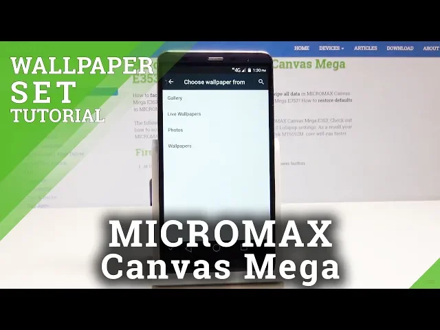 Video thumbnail for How to Change Wallpaper in MICROMAX Canvas Mega - Update Lock Screen & Home Screen