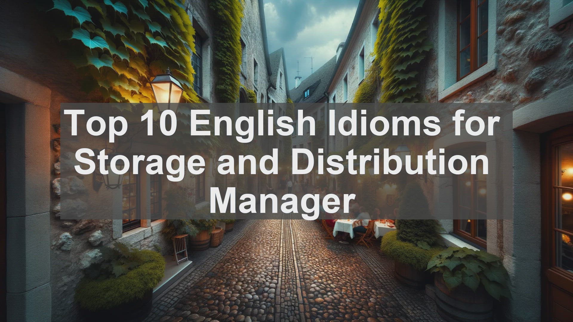 'Video thumbnail for Top 10 English Idioms for Storage and Distribution Manager'