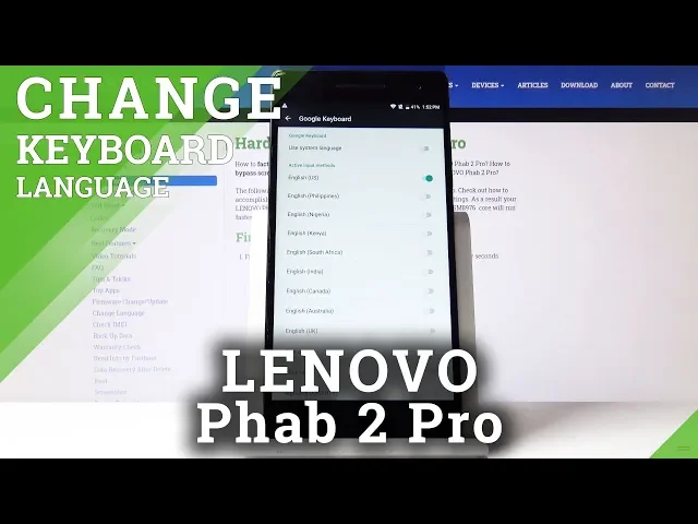 Video thumbnail for How to Change Keyboard Language in LENOVO Phab 2 Pro – Switch Keyboard Dictionary