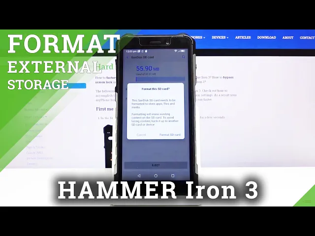 Video thumbnail for How to Format SD Card on myPhone HAMMER Iron 3 - Erase Storage Data