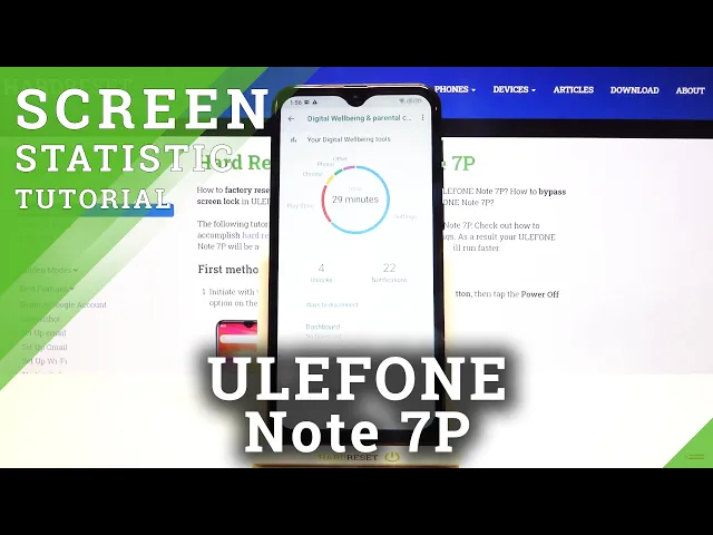 Video thumbnail for How to Check Total Screen Time on ULEFONE Note 7P – Phone Statistics Usage